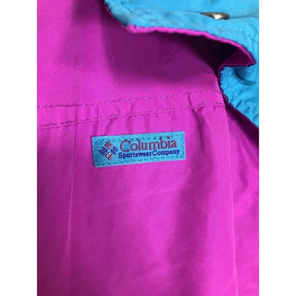 Vtg 90s Women's Columbia Bugaboo Radial Sleeve Jacket Purple/Blue Neon L - Picture 4 of 9